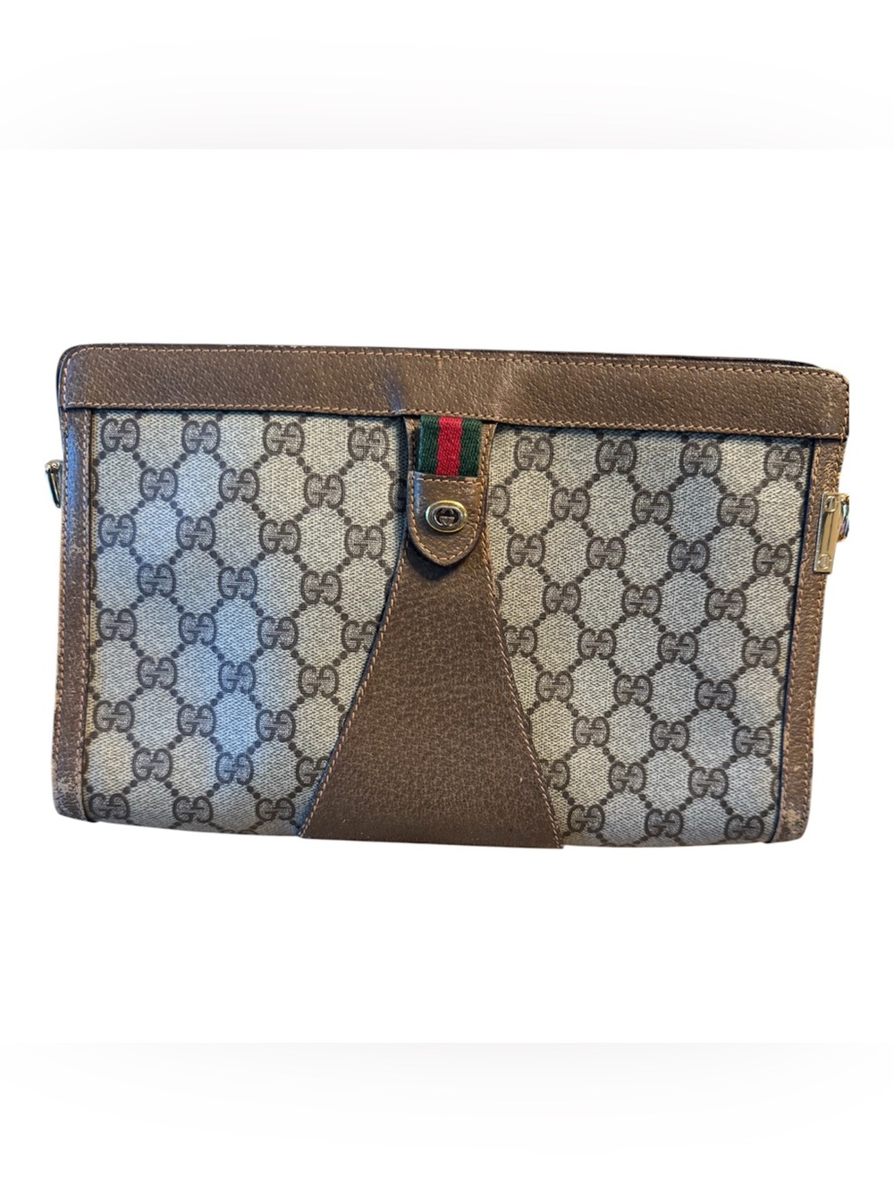 Vintage Gucci Accessory Collection GG Supreme Monogram Sherry Line Clutch Bag - Picture 2 of 4